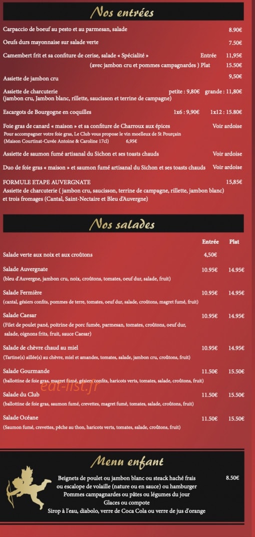 Le Club — carte page 1