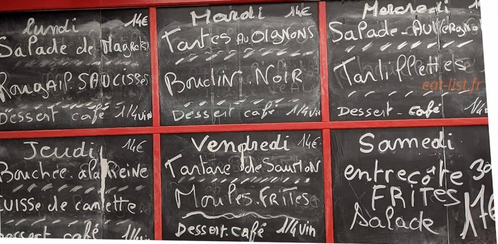 Café de la paix — carte page 1
