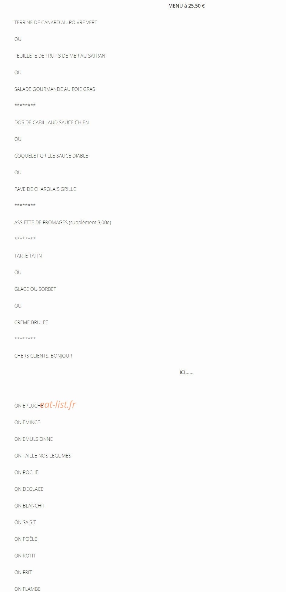 Le Cabanon — carte page 7