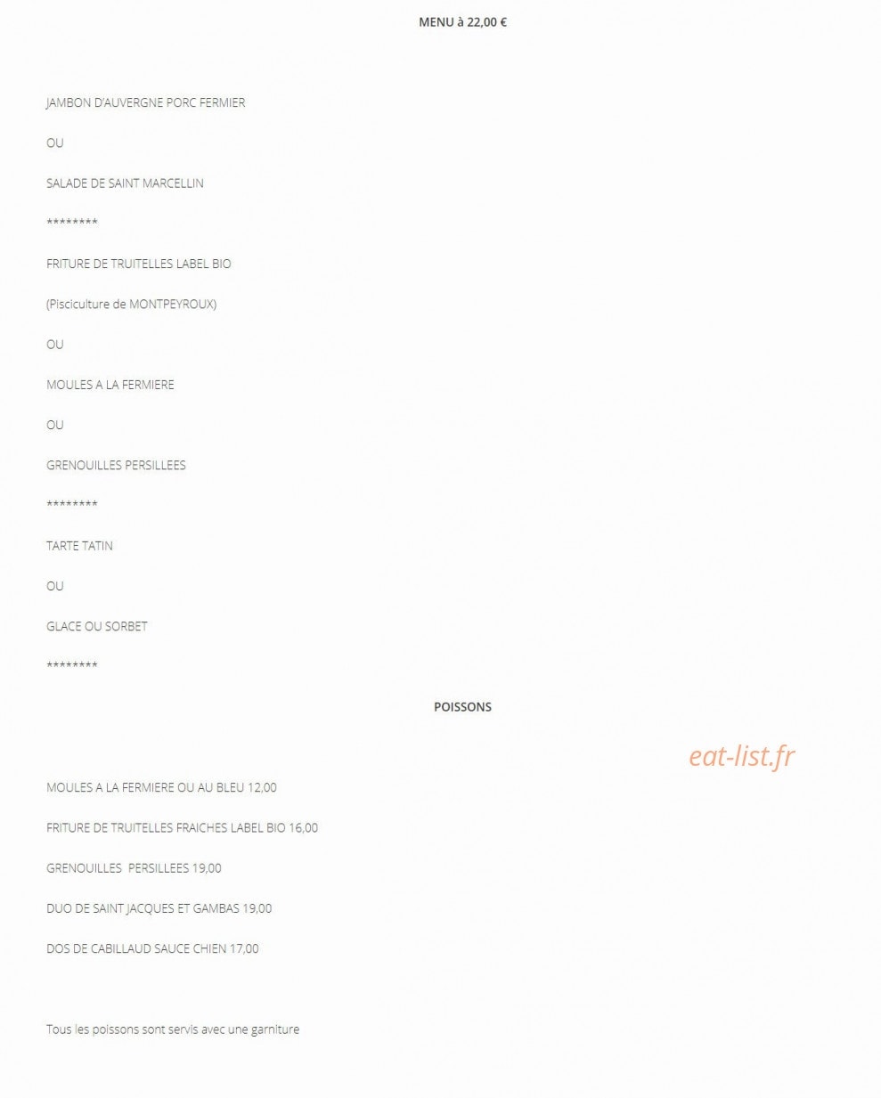 Le Cabanon — carte page 2