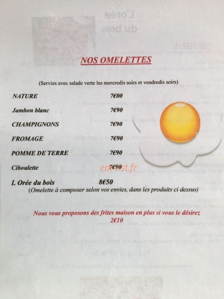 A l'Orée du Bois — carte page 2