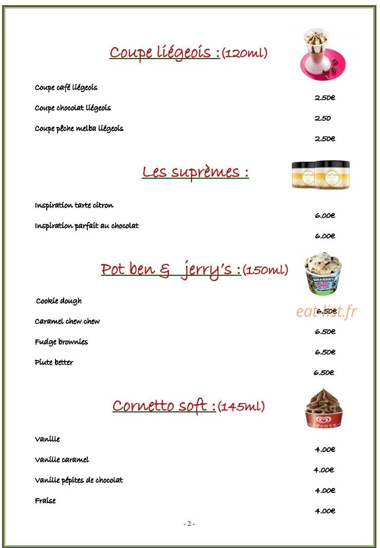 Pizza Xhaflaire — carte page 7