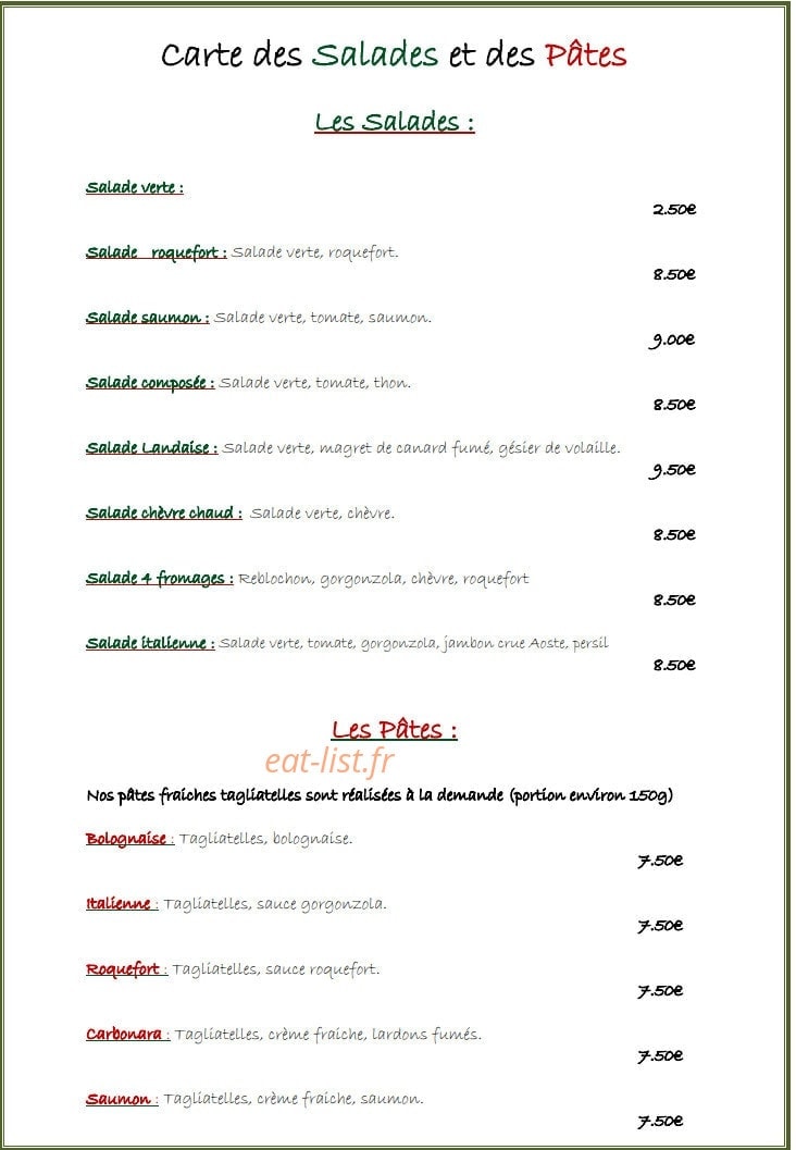 Pizza Xhaflaire — carte page 6