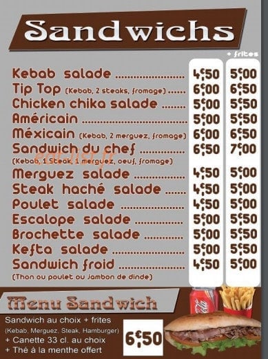 Restaurant Anisse — carte page 5