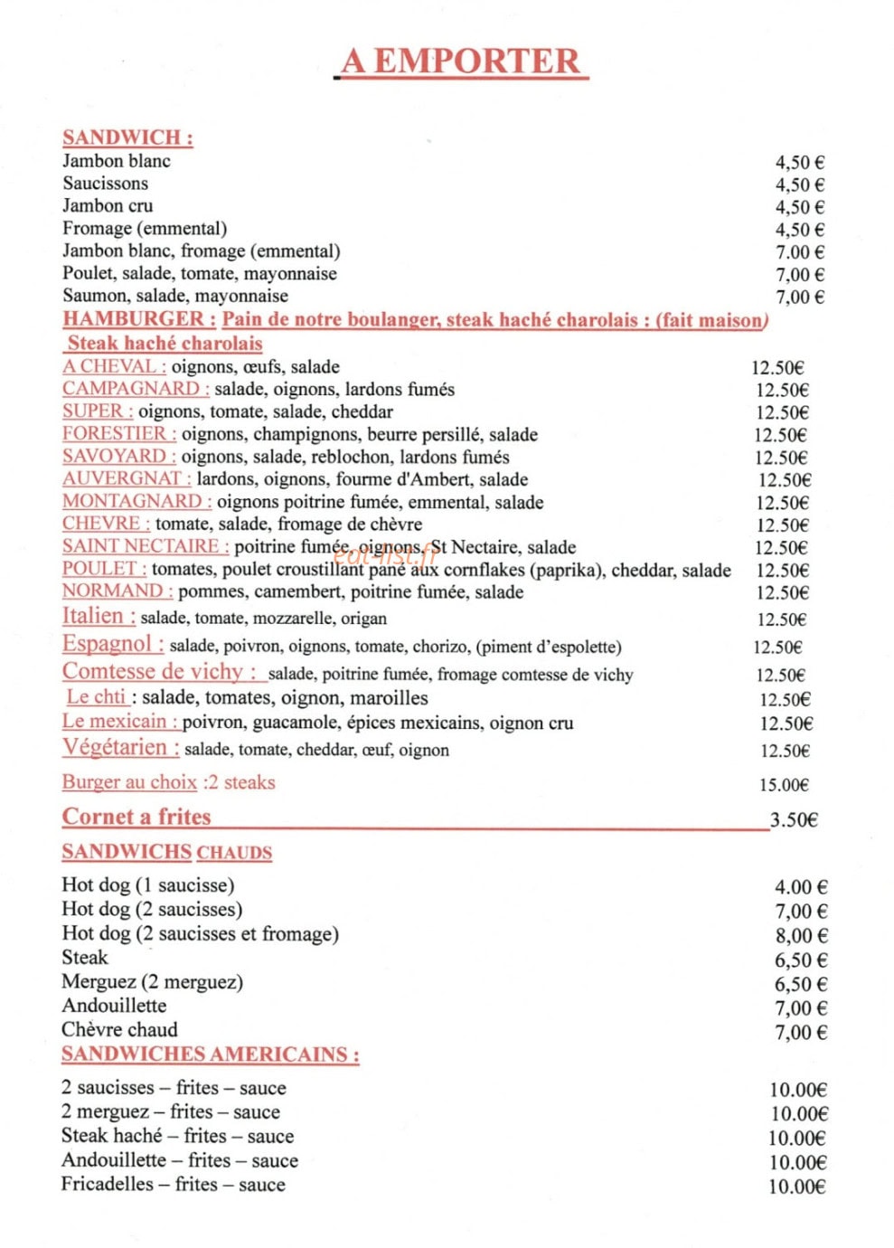 Chez Sandrine — carte page 2