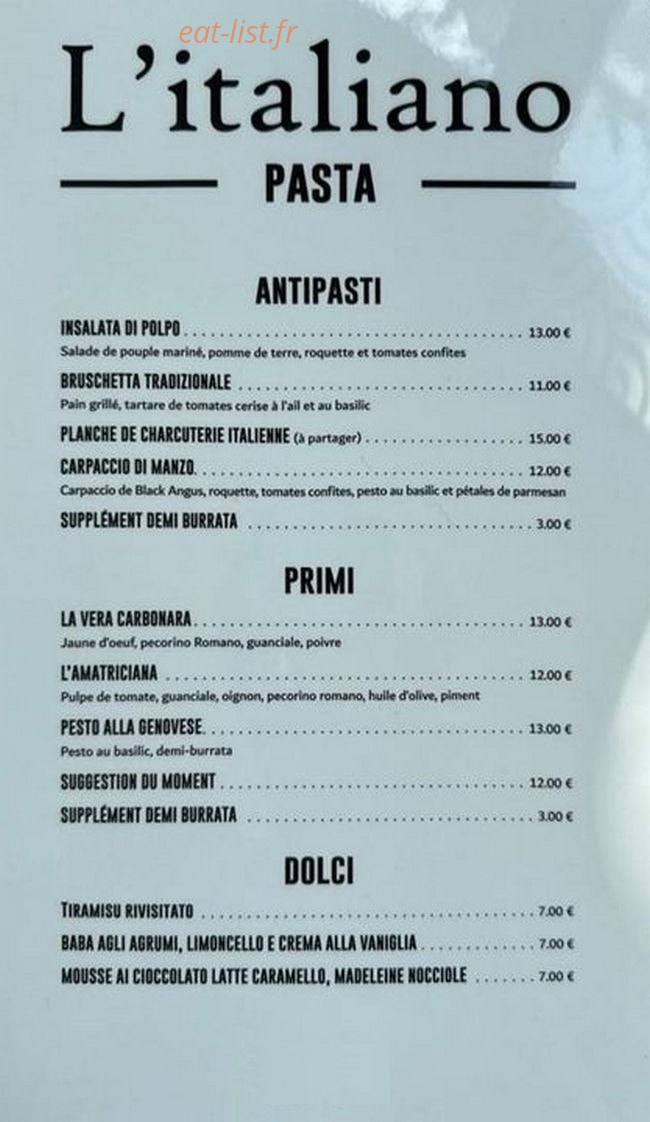 L'italiano — carte page 1