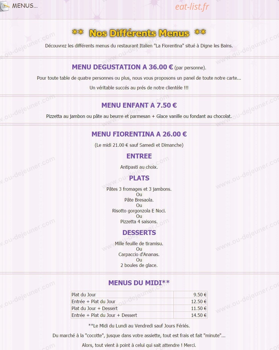La Fiorentina — carte page 1
