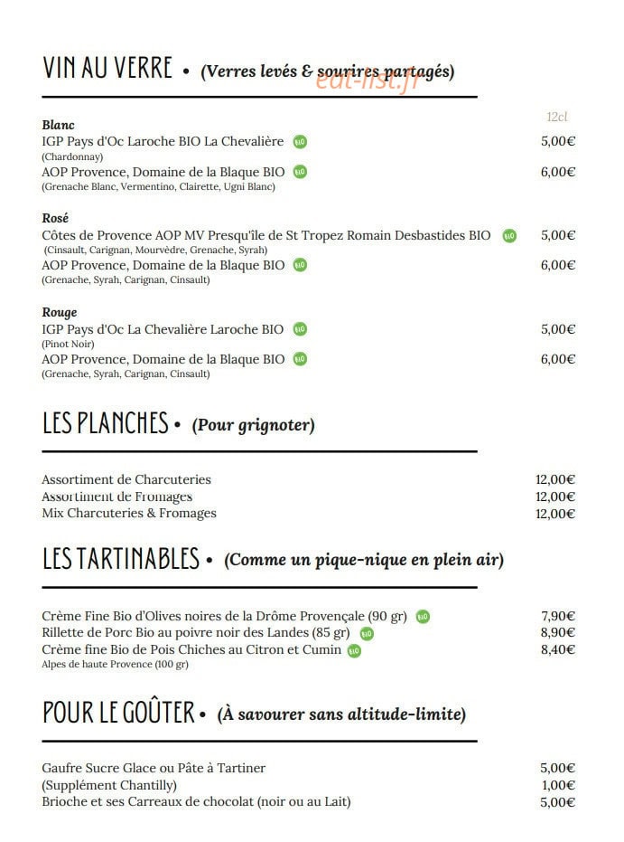 La Table du Refuge — carte page 5