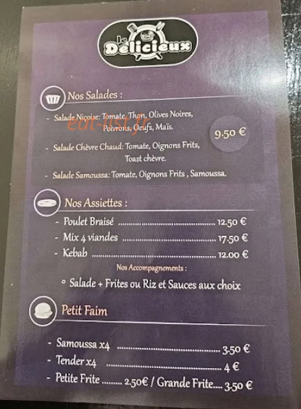 Le delicieux — carte page 1