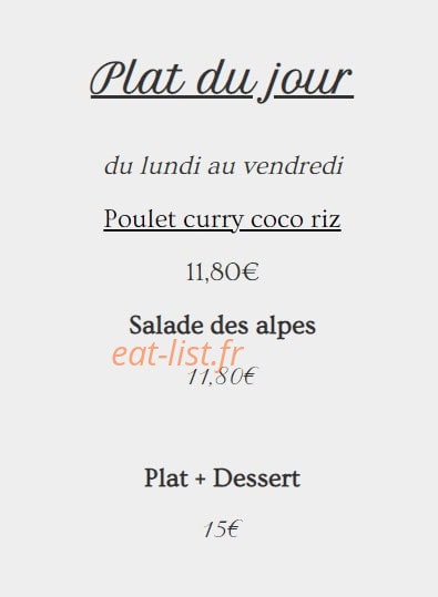Le Grand Café — carte page 1