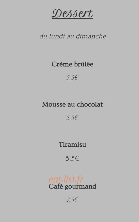 Le Grand Café — carte page 3