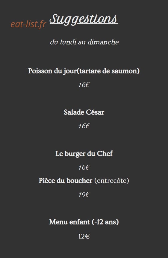 Le Grand Café — carte page 2