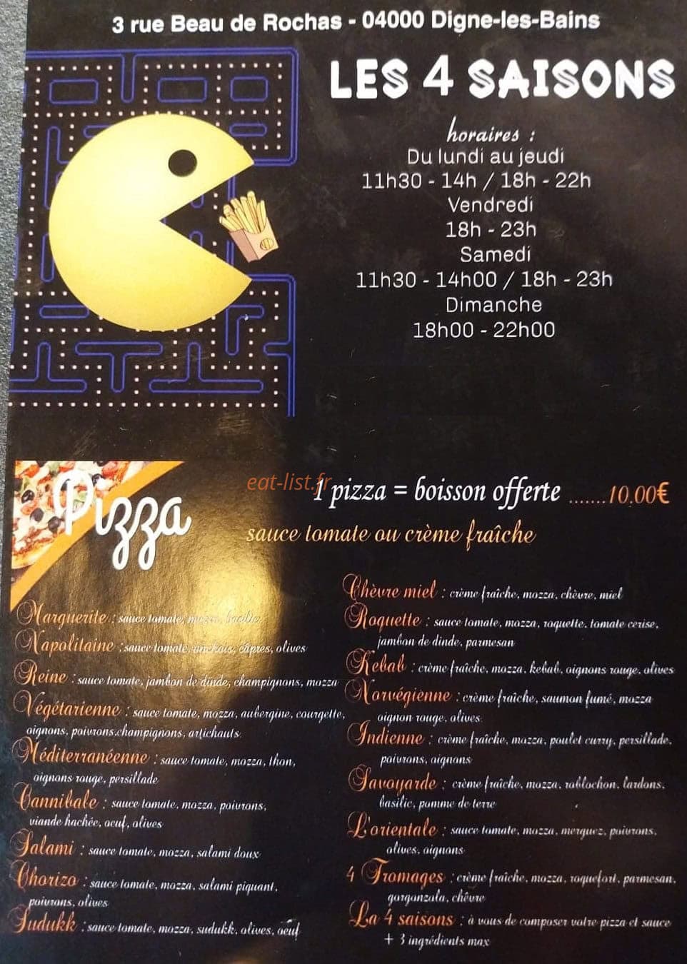 Les 4 saisons — carte page 1
