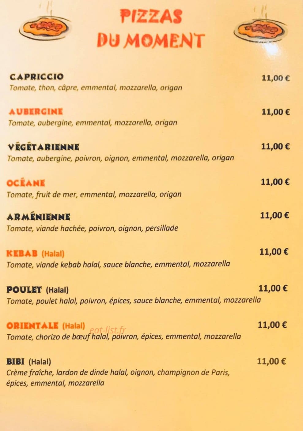 Pizza Go — carte page 3