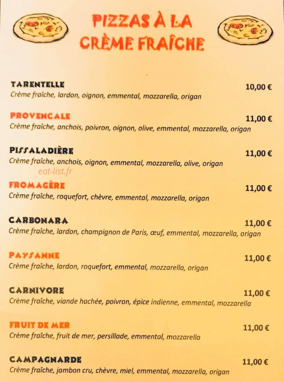 Pizza Go — carte page 2