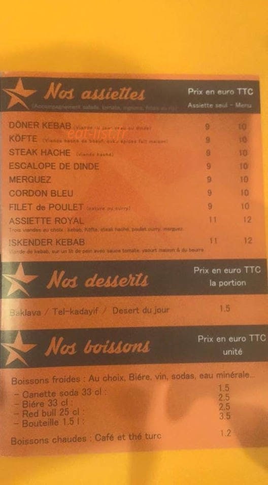 Star Kebab — carte page 3