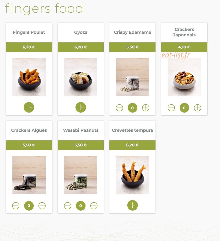 Eat sushi — carte page 6