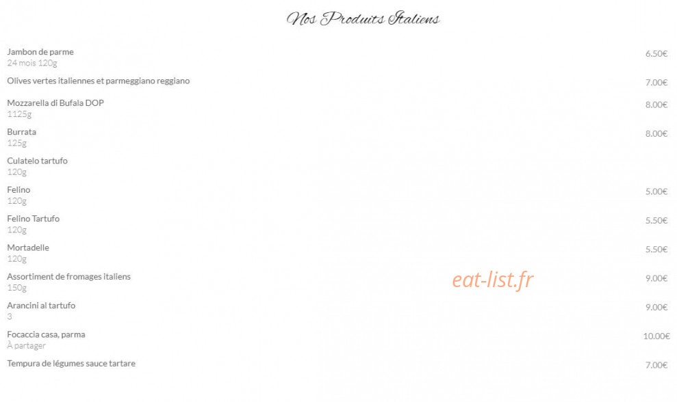 Il Gusto — carte page 1