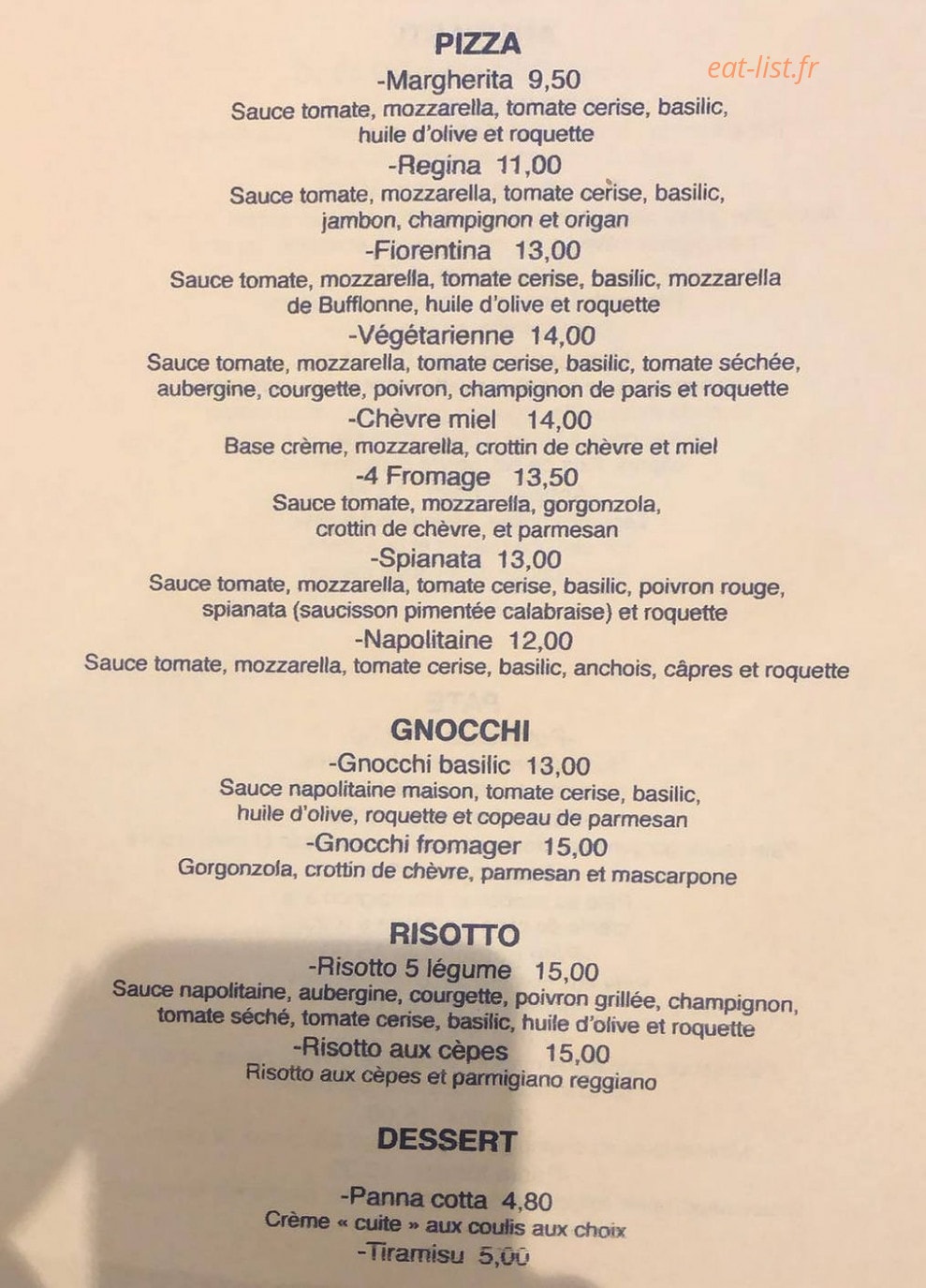 La Fiorentina — carte page 1