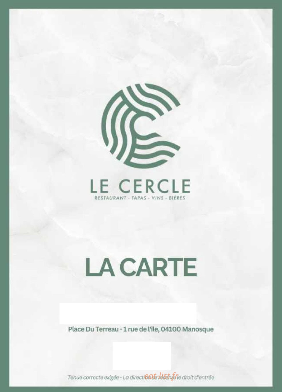 Le Cercle — carte page 1