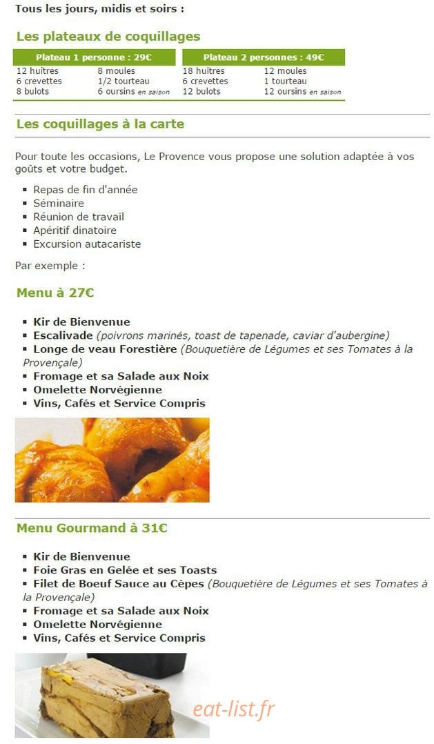 Le Provence — carte page 1