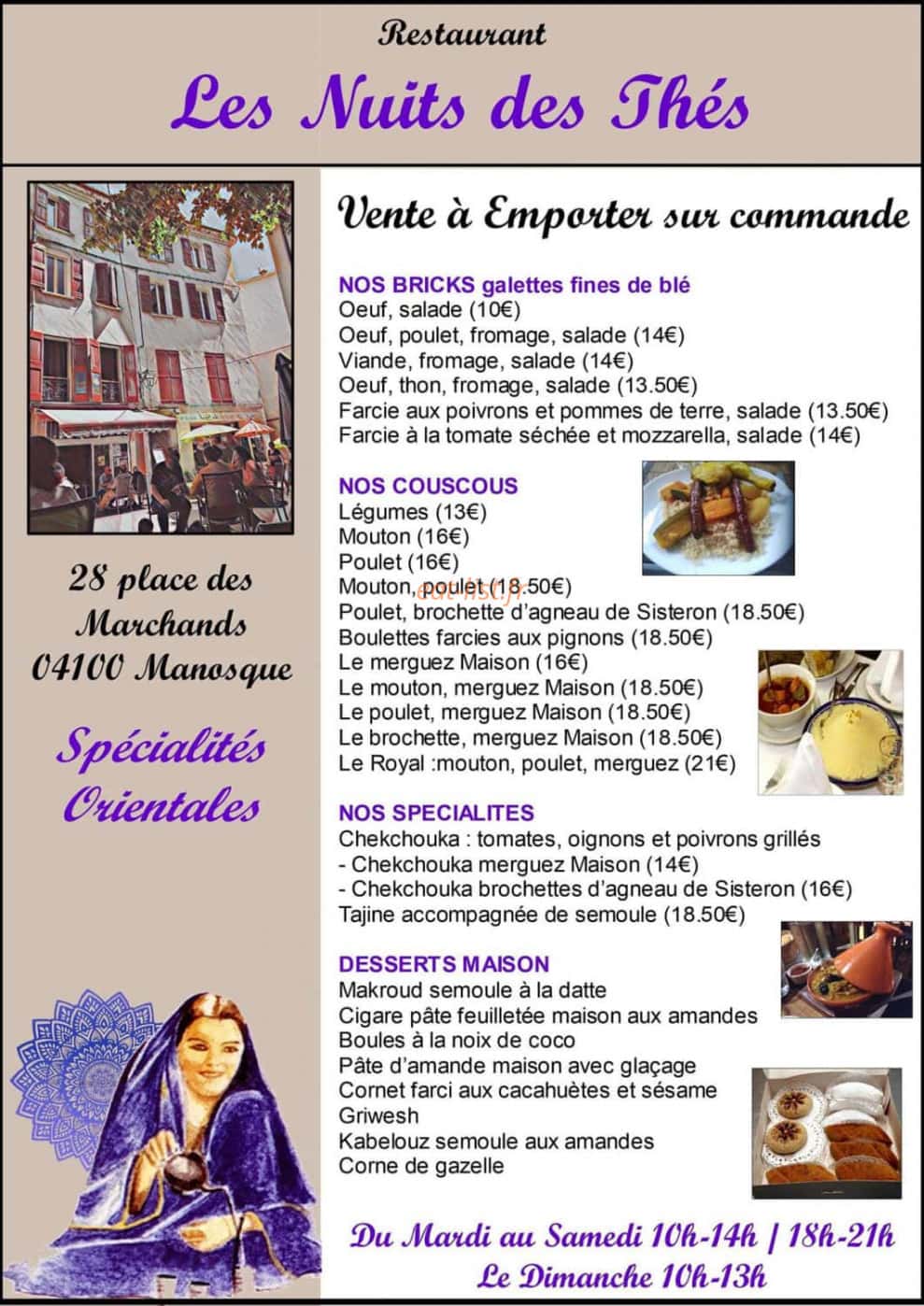 Les Nuits Des Thés — carte page 1