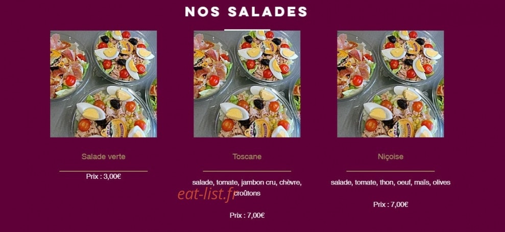 Pizza de la plaine — carte page 8