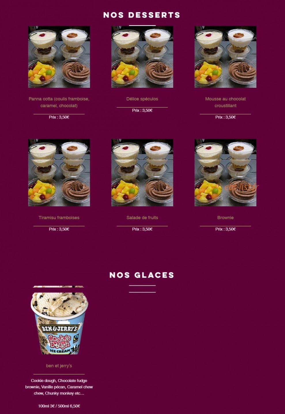 Pizza de la plaine — carte page 9