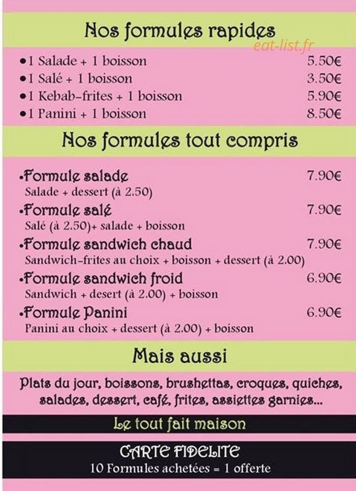 Snack Loasis Gourmand — carte page 2