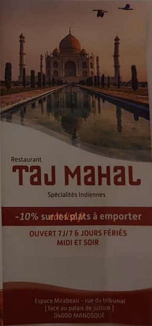 Taj Mahal — carte page 1