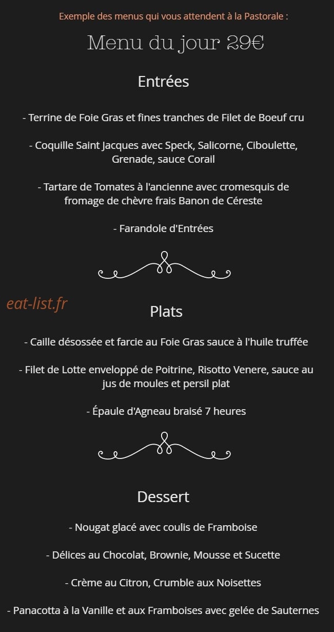 La Pastorale — carte page 1