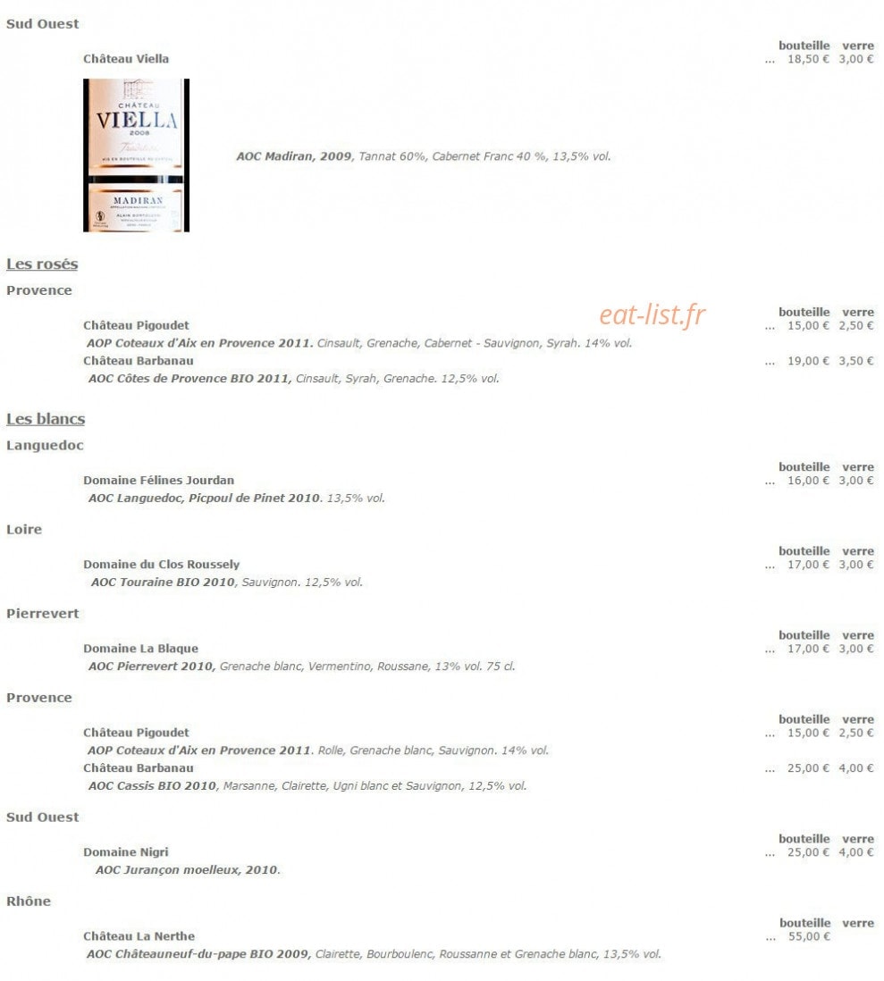Le Café du Cours — carte page 3