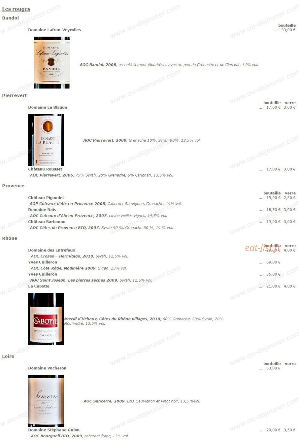 Le Café du Cours — carte page 2