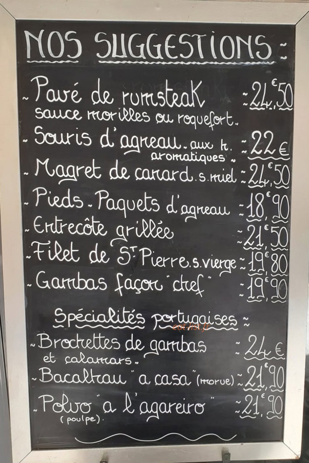 Chez Tina — carte page 1