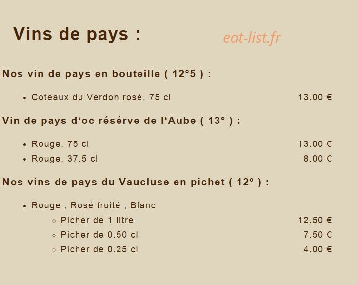 Hôtellerie du Roc — carte page 15