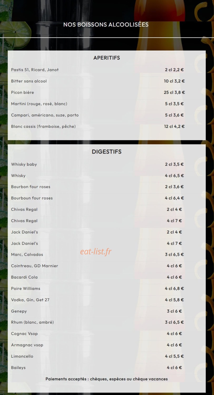 Idéal Bar — carte page 6