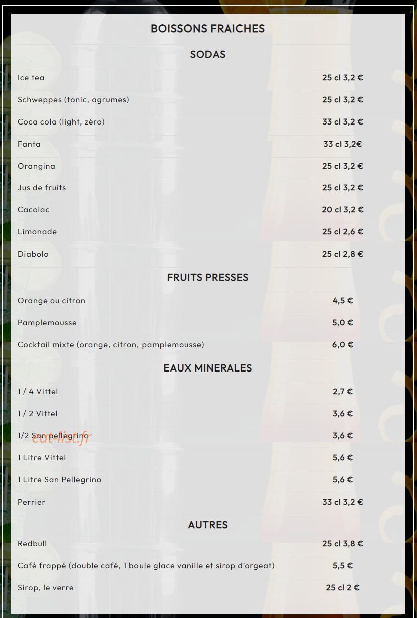 Idéal Bar — carte page 4