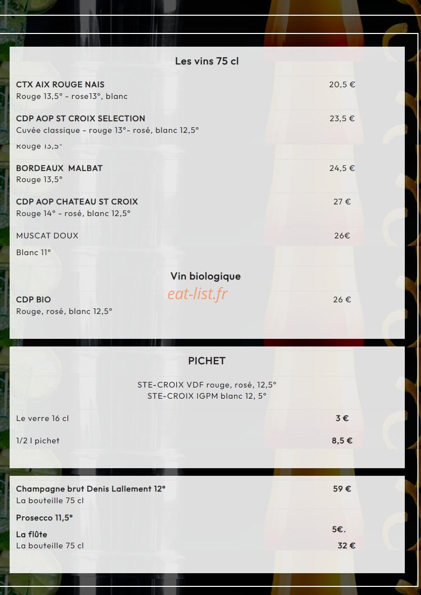Idéal Bar — carte page 8
