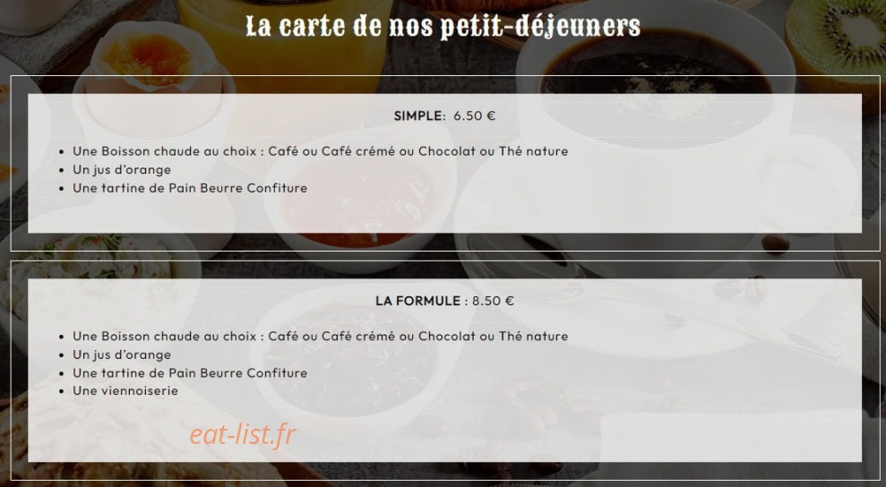 Idéal Bar — carte page 9