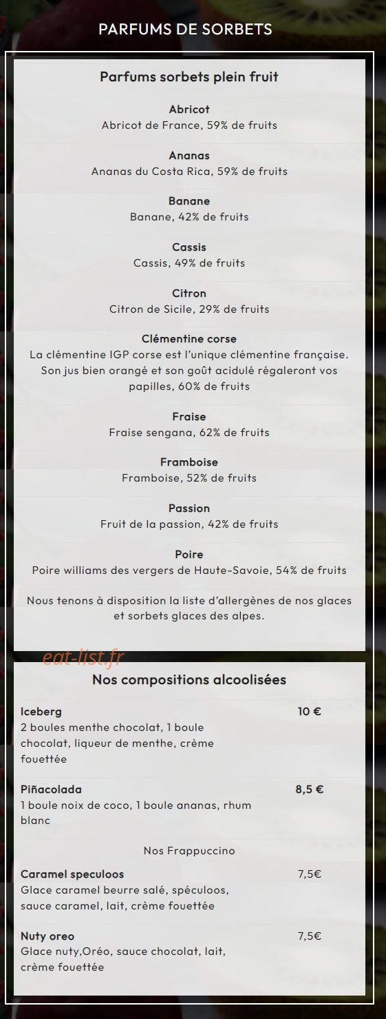Idéal Bar — carte page 13