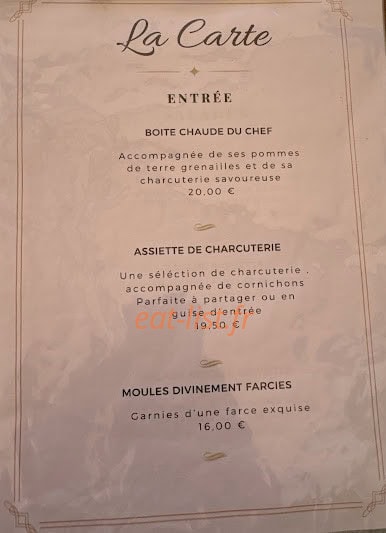 L'Envie des Mets — carte page 2