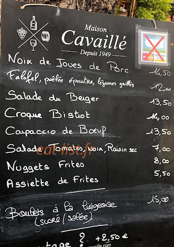 Le Bistrot du Col — carte page 1