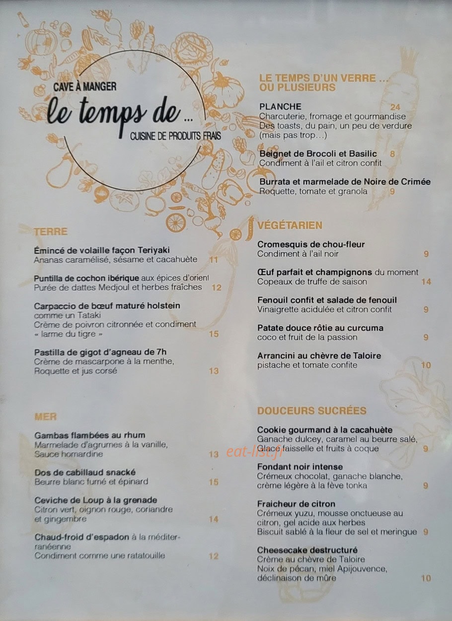 Le Temps de ... — carte page 1