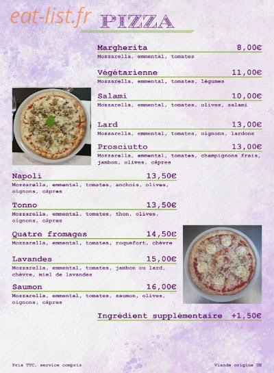 Les Lavandes — carte page 1