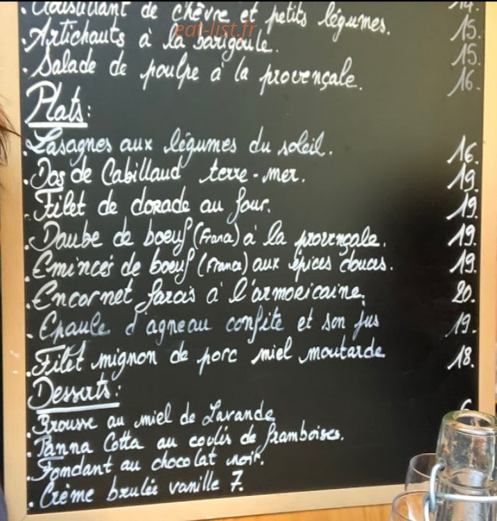Ô Délices — carte page 1