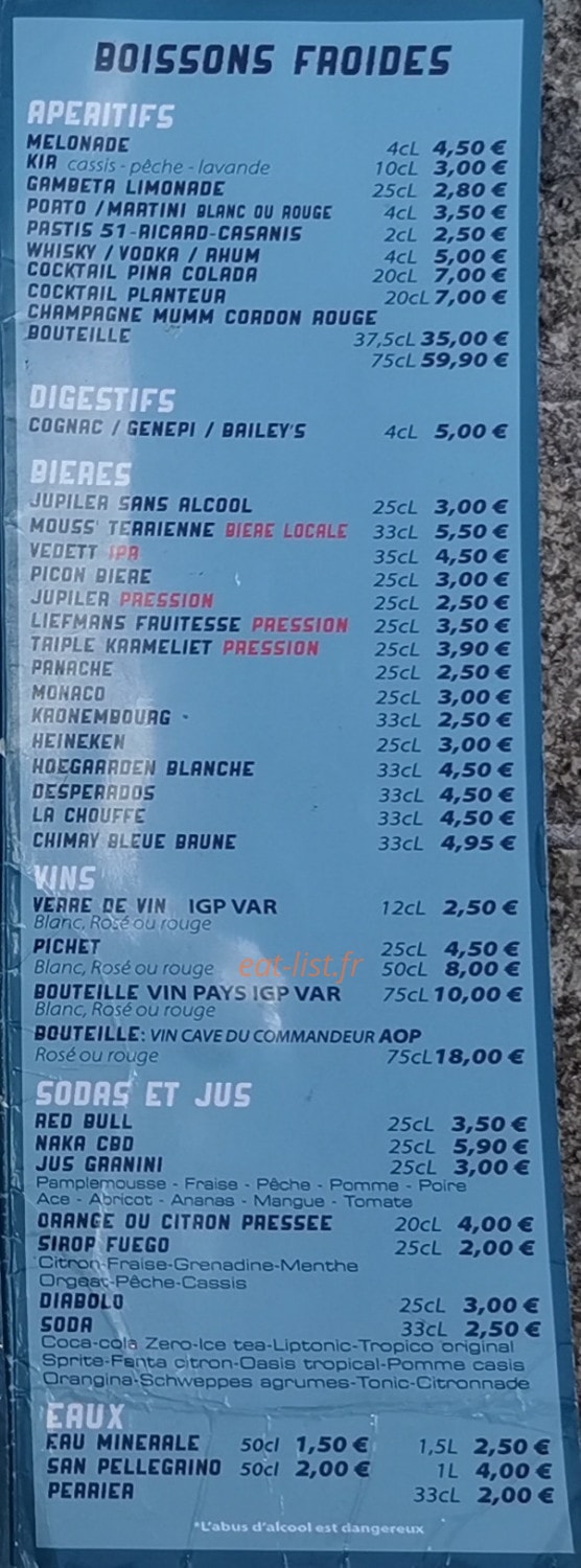 Joe Le Snacky — carte page 6
