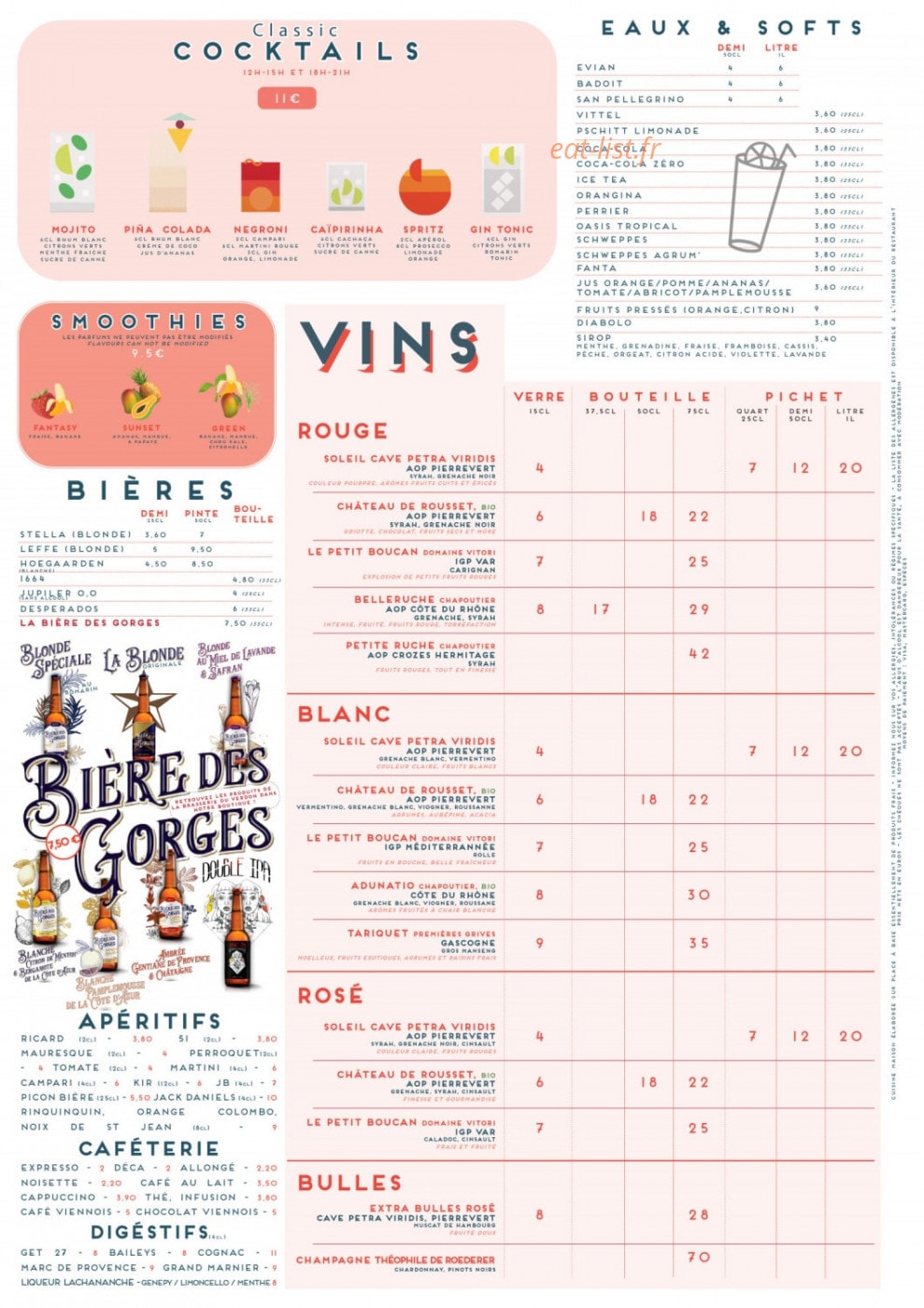 Le Provence — carte page 2