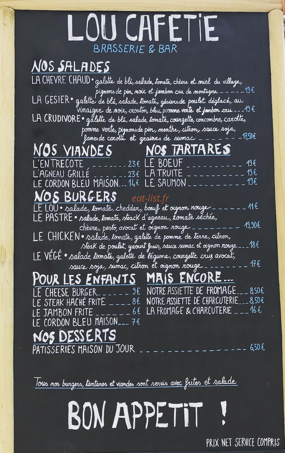 Lou Cafetie — carte page 1