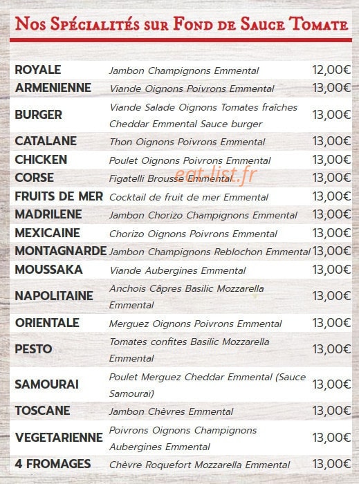 La Napolitaine — carte page 2