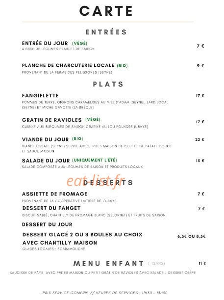 Le Fanget — carte page 1